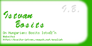 istvan bosits business card